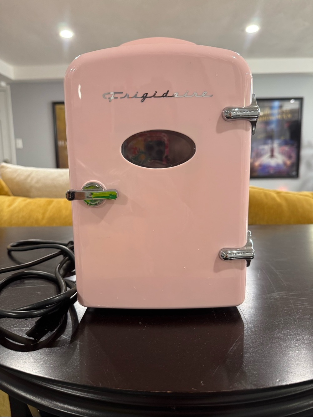Frigidaire Retro Pink Mini Fridge for Cosmetics and Snacks